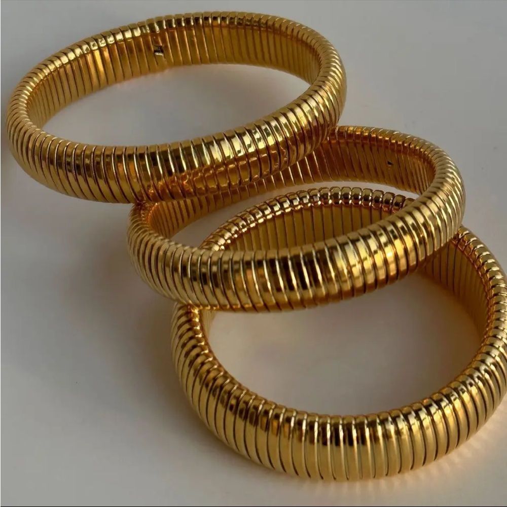 10m gold bangle bracelets. Brand new. 3 bracelet sold as a set.